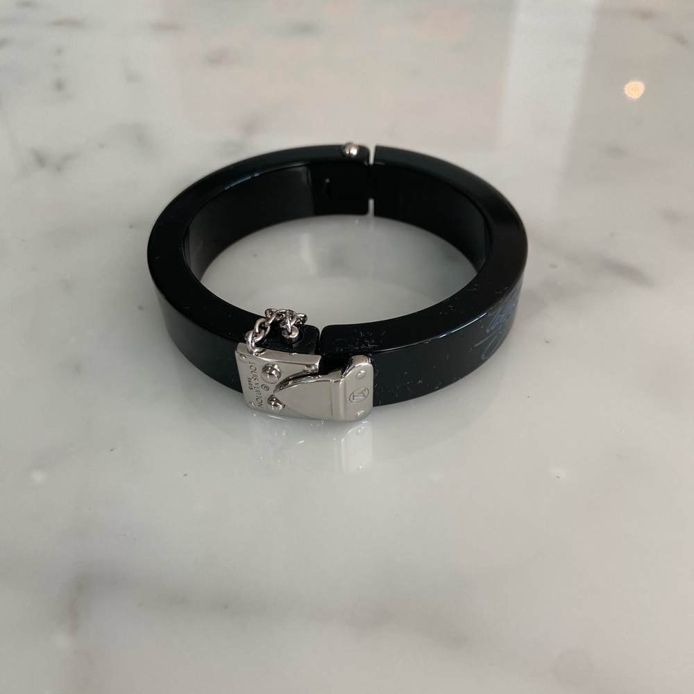 Louis Vuitton black cuff bracelet